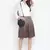 Oxolloxo Warmed solid brown color with lining woolen women skirt