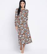 Bombshell floral print casual women dress