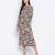 Bombshell floral print casual women dress
