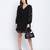 Elegant Black tie knot women dress