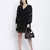 Elegant Black tie knot women dress