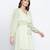 Garden green elasticated tie knot women dress