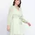 Garden green elasticated tie knot women dress