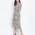 Attalic beige smocked animal printed women dress