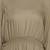 Belle solid Khaki smoked women dress