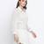 Ice green semi flared swissdot women dress