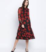 Rosebud button down women dress