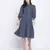 Spangle blue button down women dress