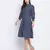 Spangle blue button down women dress