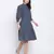 Spangle blue button down women dress