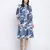 Winking Blue Cotton Sheeting button down women dress