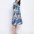 Winking Blue Cotton Sheeting button down women dress
