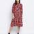 Whirling motif printed women dress