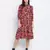 Whirling motif printed women dress