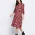 Whirling motif printed women dress