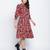 Whirling motif printed women dress