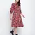 Whirling motif printed women dress