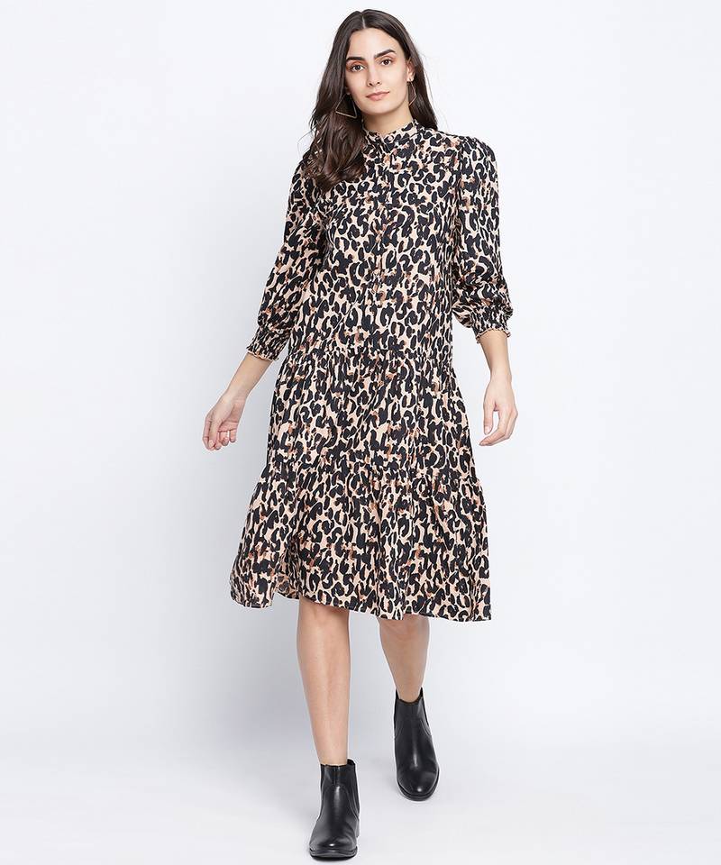 Razzle dazzle jaguar print women dress