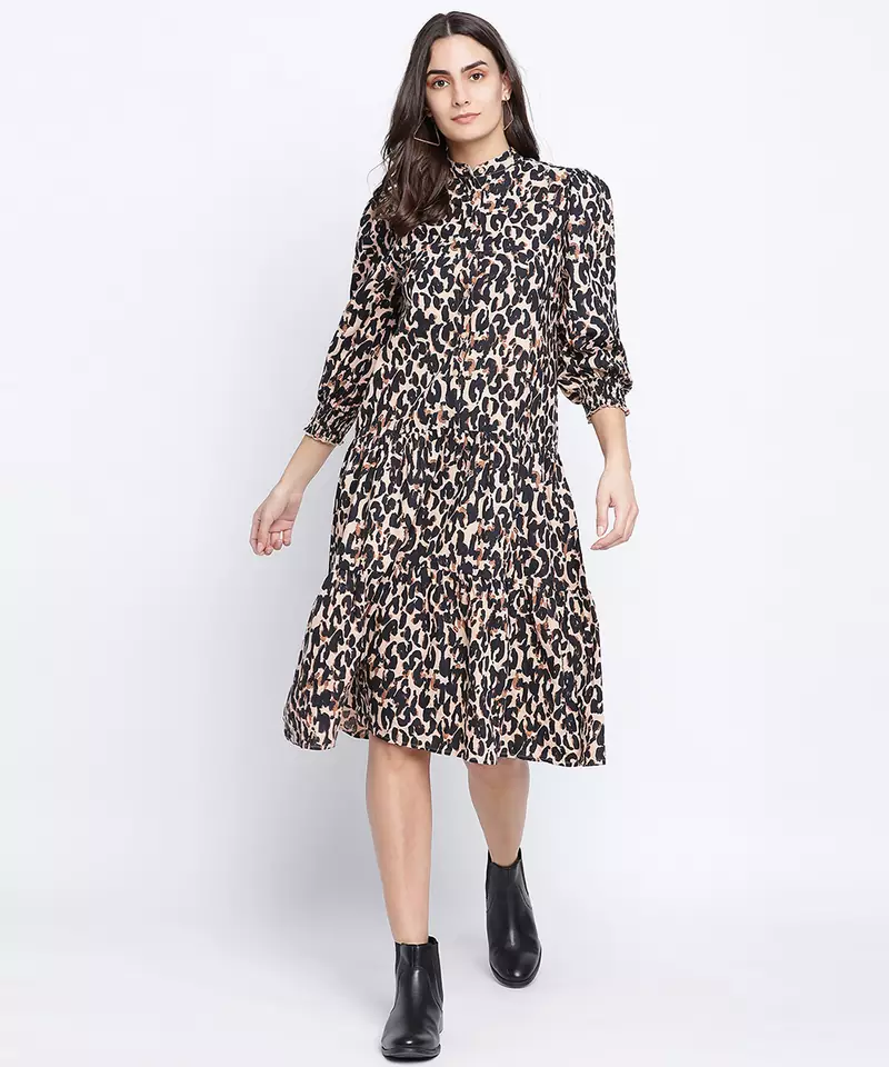 Razzle dazzle jaguar print women dress