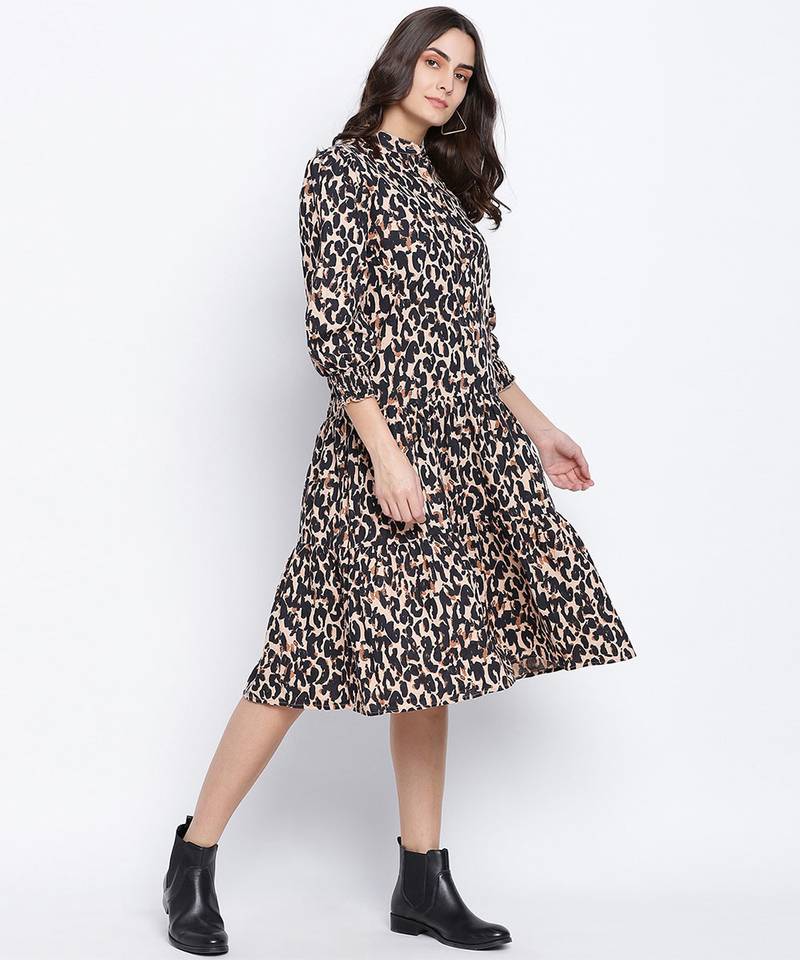 Razzle dazzle jaguar print women dress
