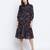 Pestalallic floral print button down dress