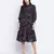 Pestalallic floral print button down dress