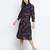 Pestalallic floral print button down dress