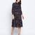 Pestalallic floral print button down dress