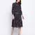 Pestalallic floral print button down dress
