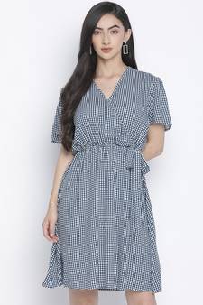 Bang on blue women wrap dress