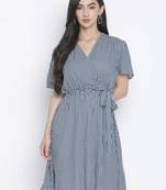 Bang on blue women wrap dress