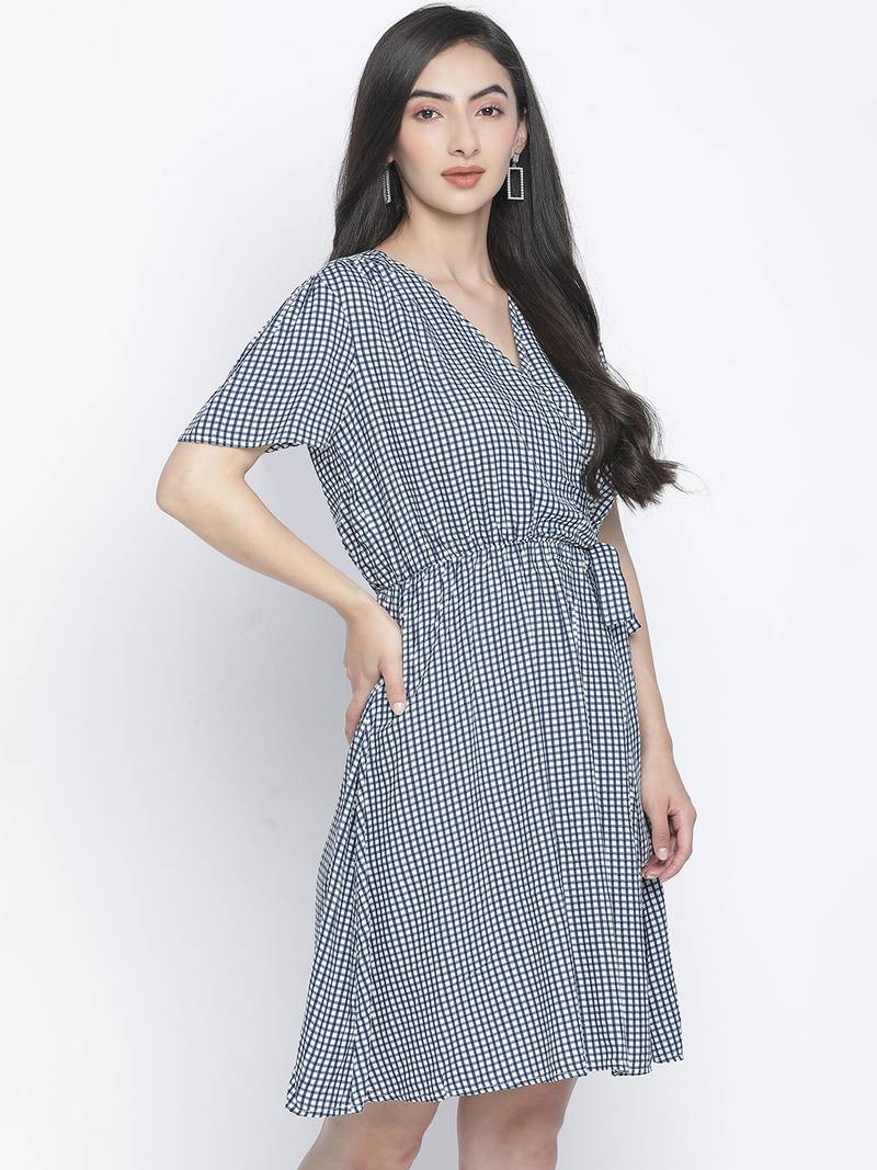 Bang on blue women wrap dress