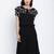 Glamour Black embroidery  fashion women dress