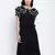 Glamour Black embroidery  fashion women dress