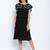 Glamour Black embroidery  fashion women dress