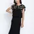 Glamour Black embroidery  fashion women dress