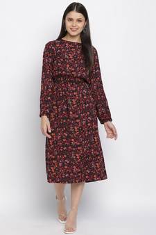 Heart throb floral print elasticated women dress