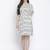 Shinner floral print women warp dress