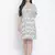 Shinner floral print women warp dress