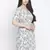 Shinner floral print women warp dress