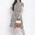 Vober color mesh floral print women dress