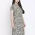 Vober color mesh floral print women dress