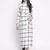 Check saga checker print long maternity dress