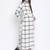 Check saga checker print long maternity dress