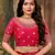 Peach woven banarasi silk saree with blouse