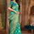 Light green woven banarasi silk saree with blouse