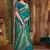 Light blue woven banarasi silk saree with blouse