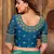 Light blue woven banarasi silk saree with blouse