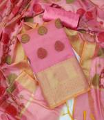 Pink woven salwar