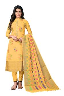 Beige woven  salwar
